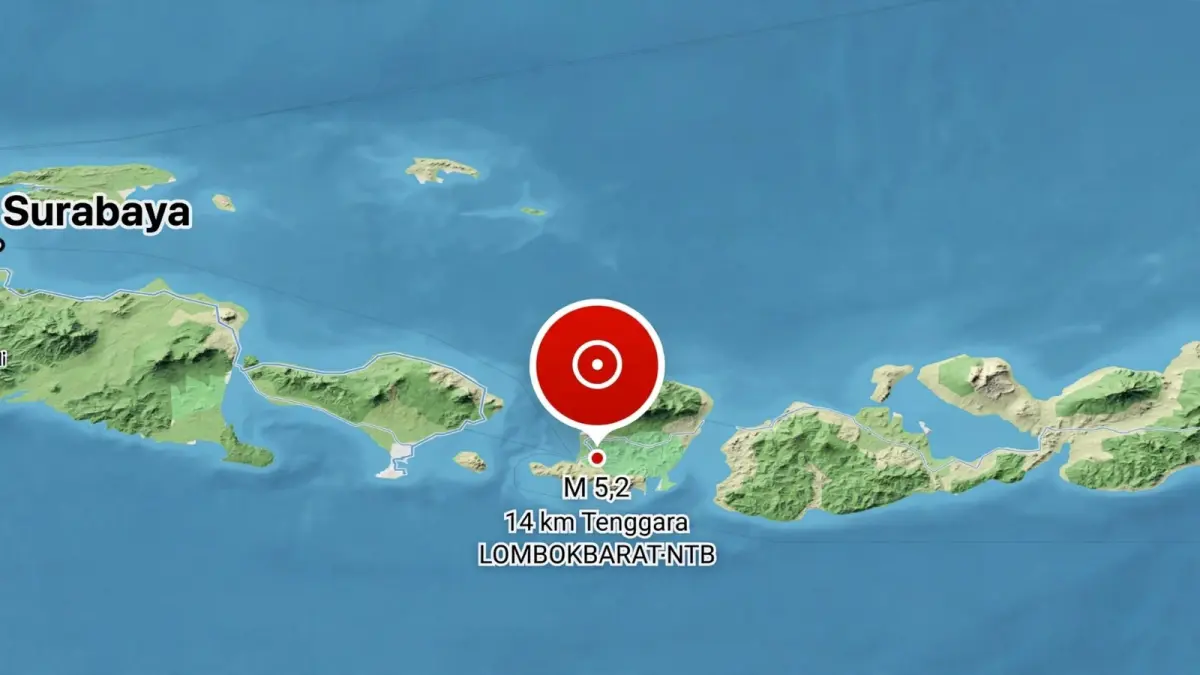 gempa bumi mengguncang NTB (Dok. BMKG)