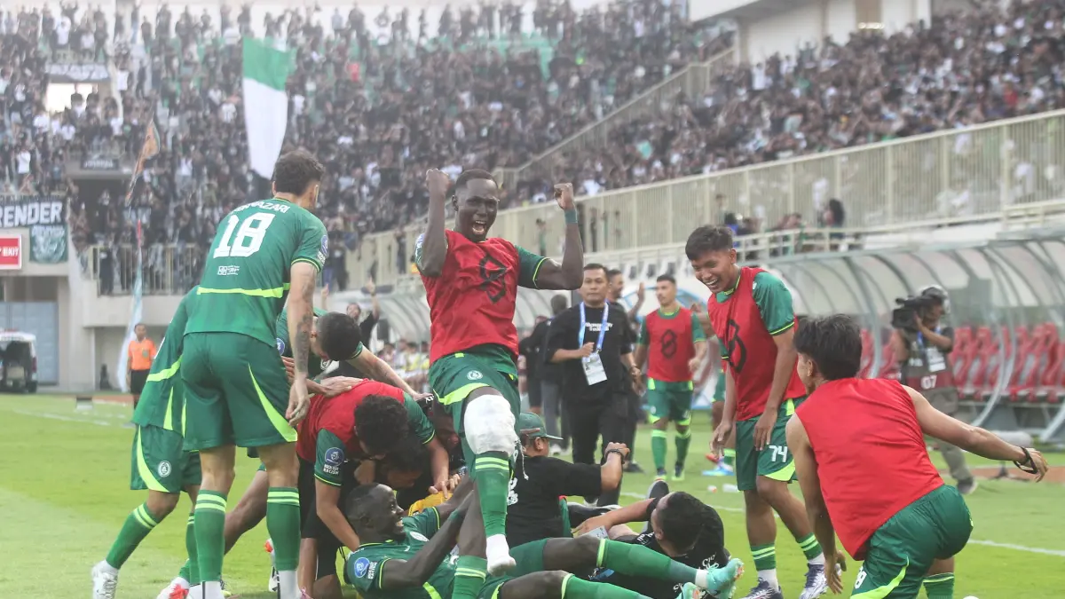 Selebrasi pemain PSS Sleman