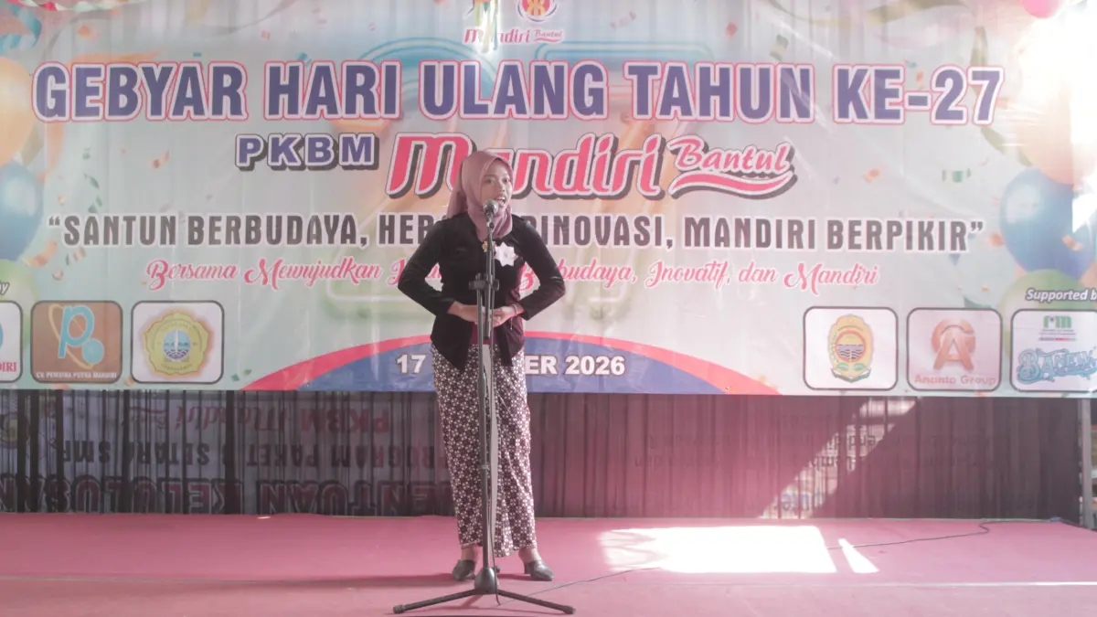 Lomba Sesorah dalam rangka HUT ke-27 PKBM Mandiri Bantul, Sabtu (17/10/2026). (MEITIKA CANDRA LANTIVA/RADAR JOGJA)