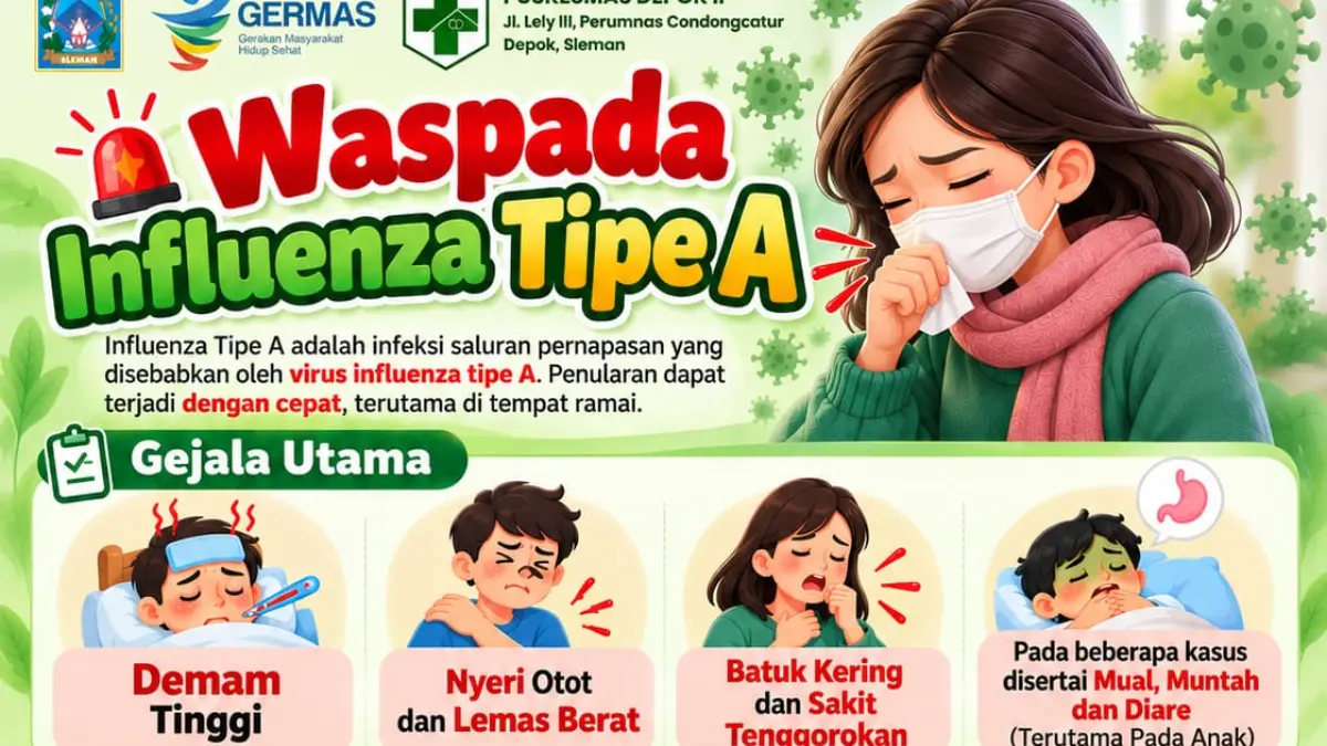 Waspada Influenza Tipe A Melonjak, Puskesmas Depok II Sleman Ingatkan Beda dengan Flu Biasa