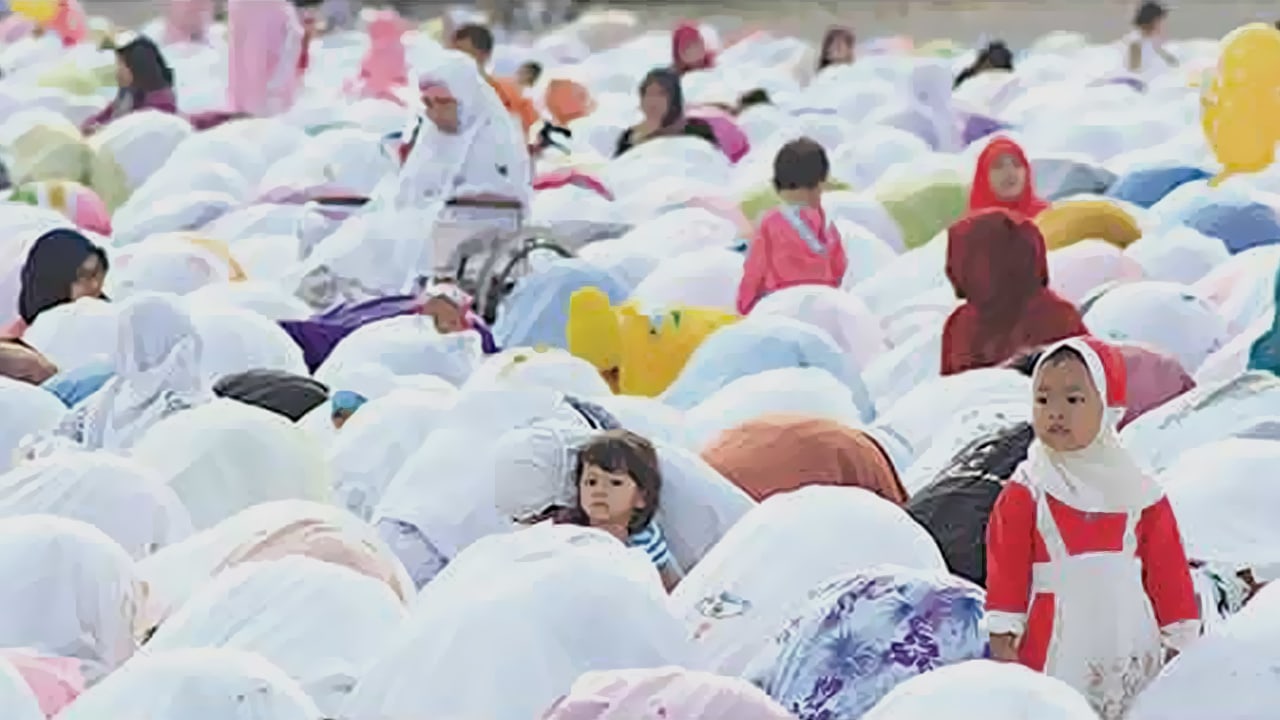Ilustrasi Salat Idul Fitri. (RADAR JOGJA FILE)