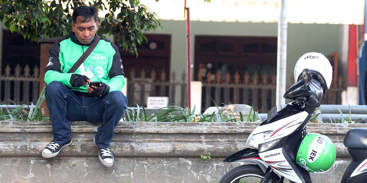 Ilustrasi ojek online. (RADAR JOGJA FILE)