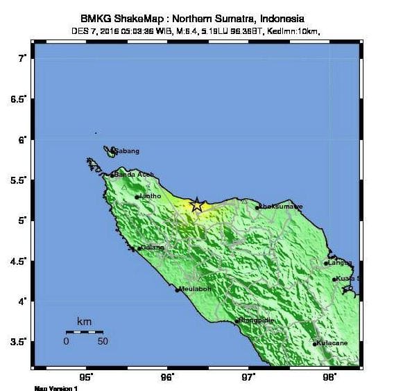 Pusat  Gempa Aceh