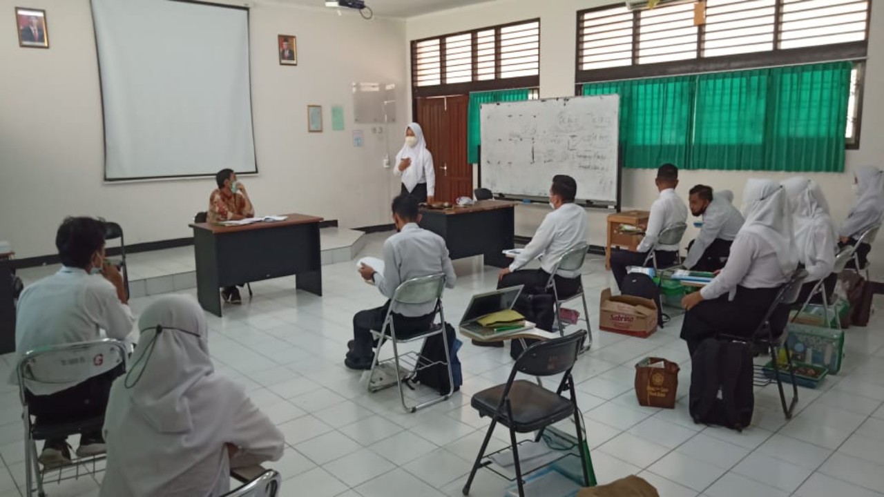 ASESMEN: Alumni Polbangtan YoMa saat mengikui sertifikasi kompetensi penyuluh pertanian level supervisor.(POLBANGTAN YOMA)