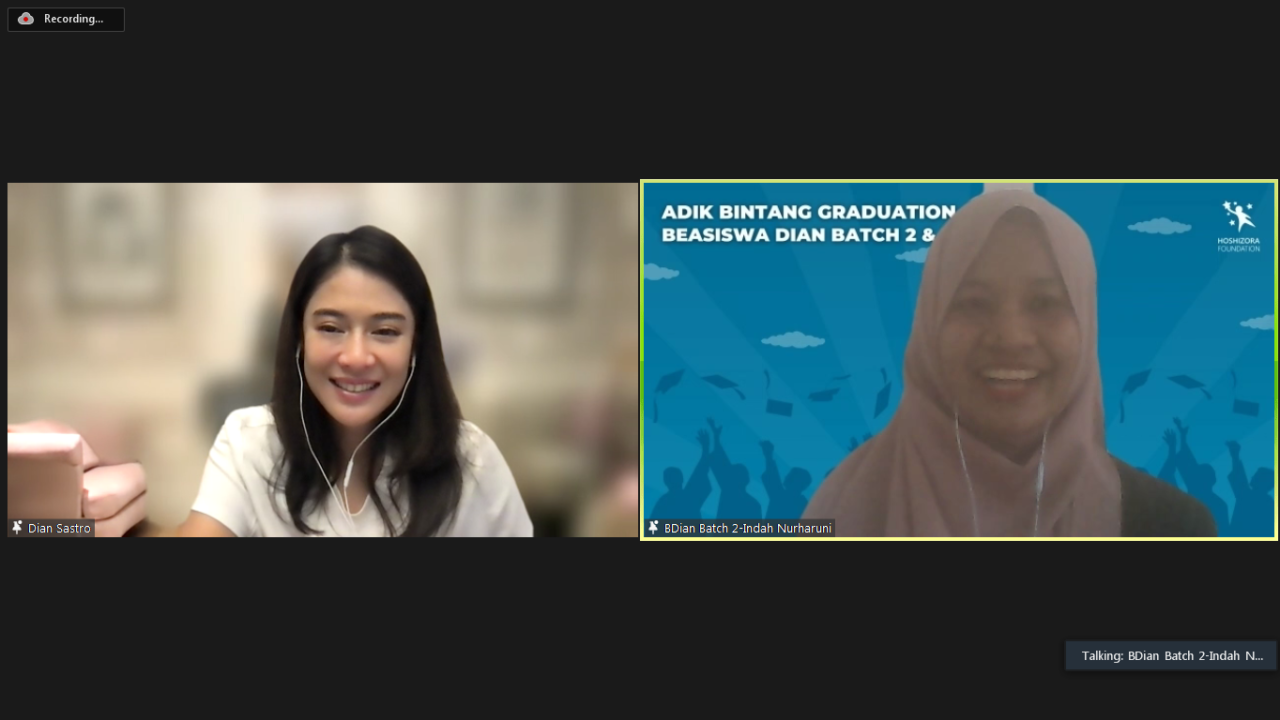 PENDIDIKAN : Dian Sastrowardoyo bersama dengan Hoshizora Foundation memberikan Beasiswa Dian kepada para perempuan Indonesia yang mengalami kesulitan finansial untuk melanjutkan pendidikan.