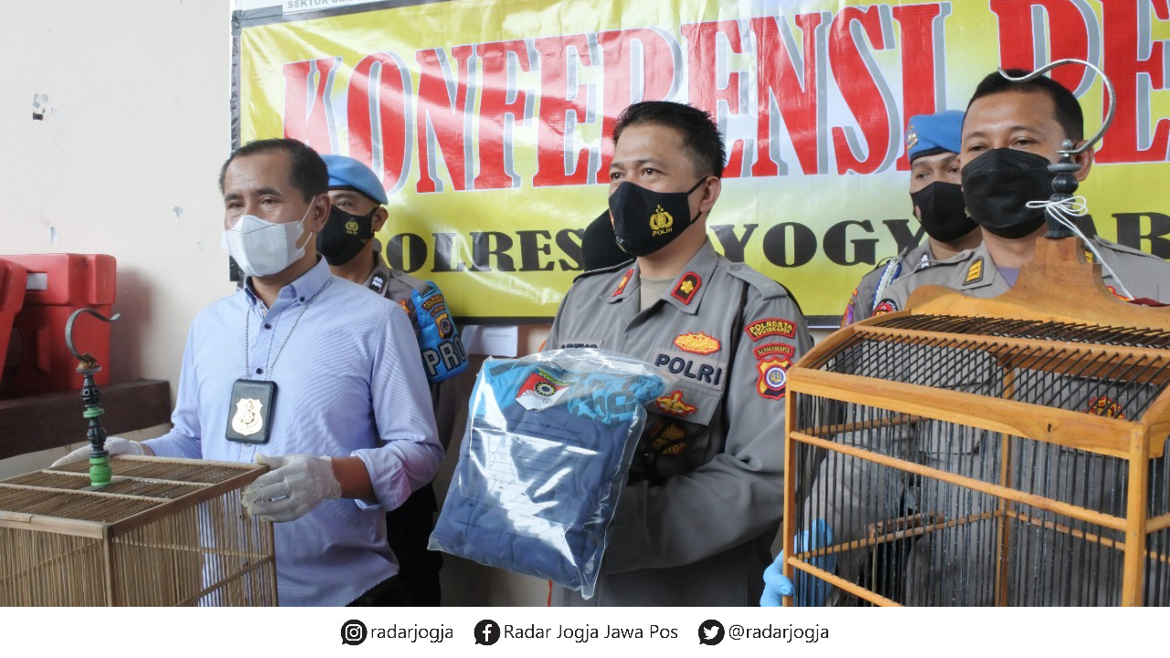 RESIDIVIS: Polsek Umbulharjo menangkap satu pelaku tindak pidana pencurian dua ekor burung yang terjadi di Kalurahan Pandeyan, Umbulharjo.(ALFI ANISSA KARIN/RADAR JOGJA)
