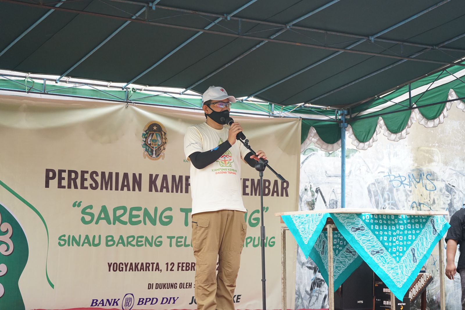 KARAKTER ANAK: Wawali Kota Jogja Heroe Purwadi meresmikan Kampung Kembar pada hari Sabtu, 12 Februari 2022 di Kampung Gunungketur, Kelurahan Gunungketur, Kemantren Pakualaman. (BELLA RIZQI NOOR FOR RADAR JOGJA)