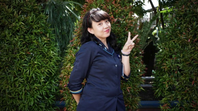 Fransisca Vindy Pudhi Ardani, Warga Budegan 2 RT 06/011, Piyaman, Wonosari.(DOK PRIBADI)