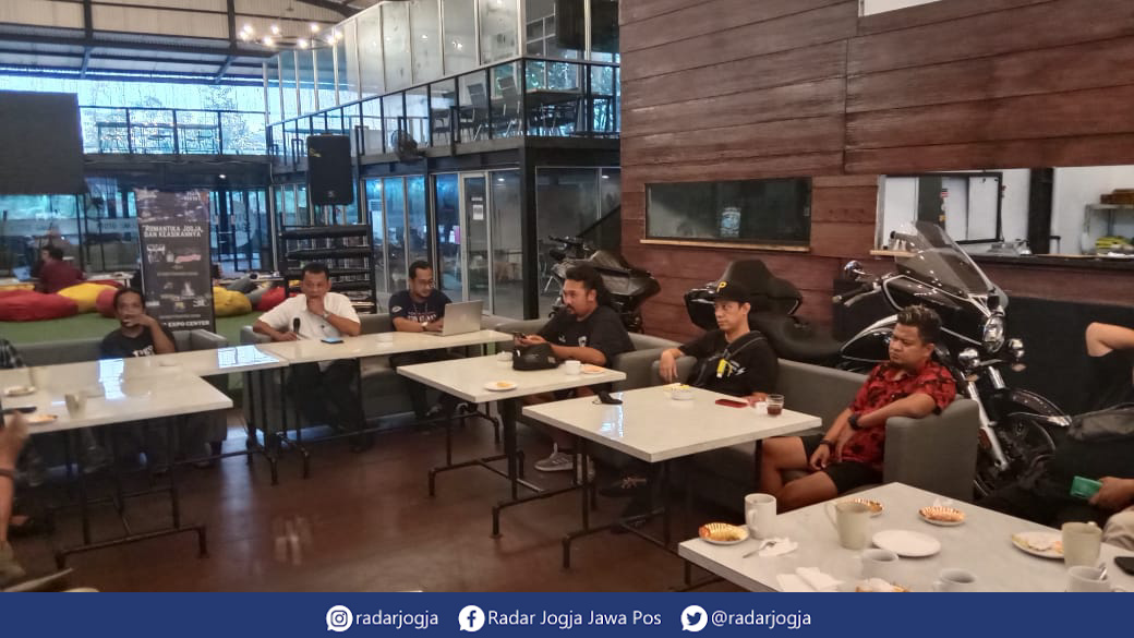 VAKUM : HDCI menggelar jumpa pers di Jalan Palagan, Sariharjo, Ngaglik, Sleman, Kamis (31/8) terkait gelaran JBR 2022. (ANNISSA KARIN/RADAR JOGJA)