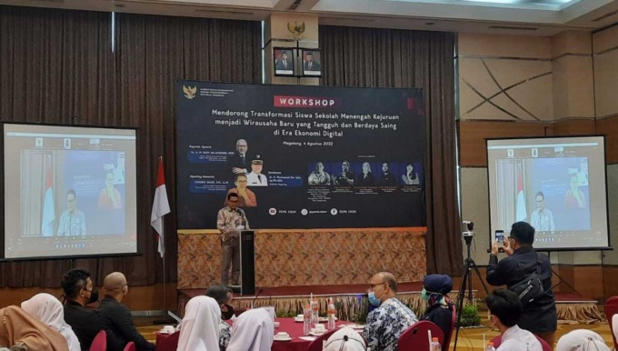 GELAR PELATIHAN: Kementerian Koordinator Bidang Perekonomian menyelenggarakan workshop kewirausahaan bagi pelajar di Hotel Atria Kota Magelang,(4/8).(ISTIMEWA)