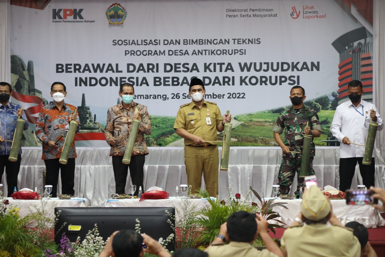 DAMPINGI : Sebanyak 7.809 kepala desa di Jawa Tengah diberi edukasi tentang pencegahan korupsi oleh KPK RI sebagai upaya pencegahan rasuah dana desa. (PEMPROV JATENG for RADAR JOGJA)