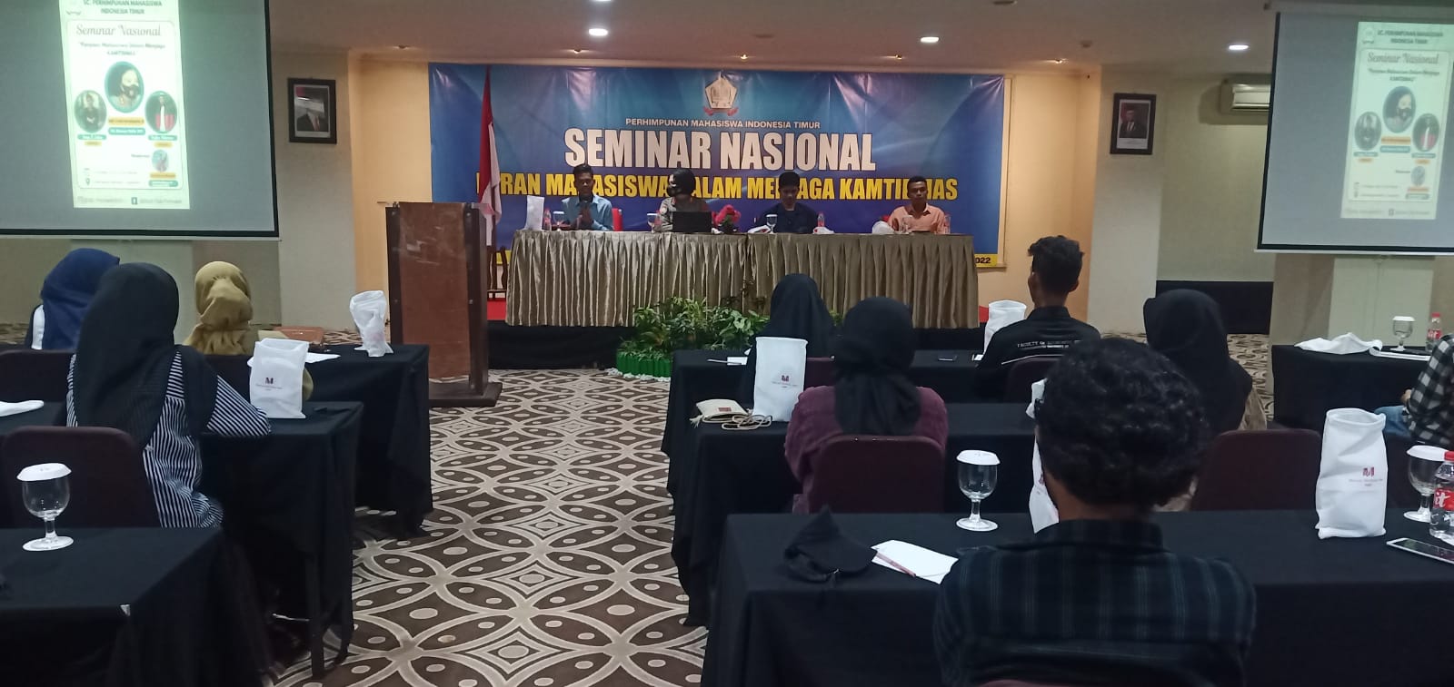 NASIONALIS : PERMAINTI Jogjakarta menggelar Seminar Nasional yang bertema Peran Mahasiswa Dalam Menjaga Kamtibmas di Hotel Merapi Merbabu, Senin (24/10). (ISTIMEWA)