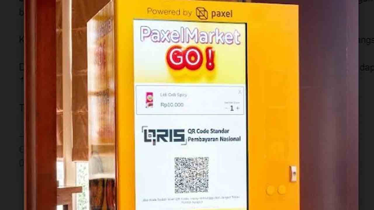PESAN MAKANAN KHAS: Paxel, perusahaan pengiriman berbasis teknologi meluncurkan PaxelMarket Go! layanan jajanan khas daerah melalui Vending Machine. (PAXEL FOR RADAR JOGJA)