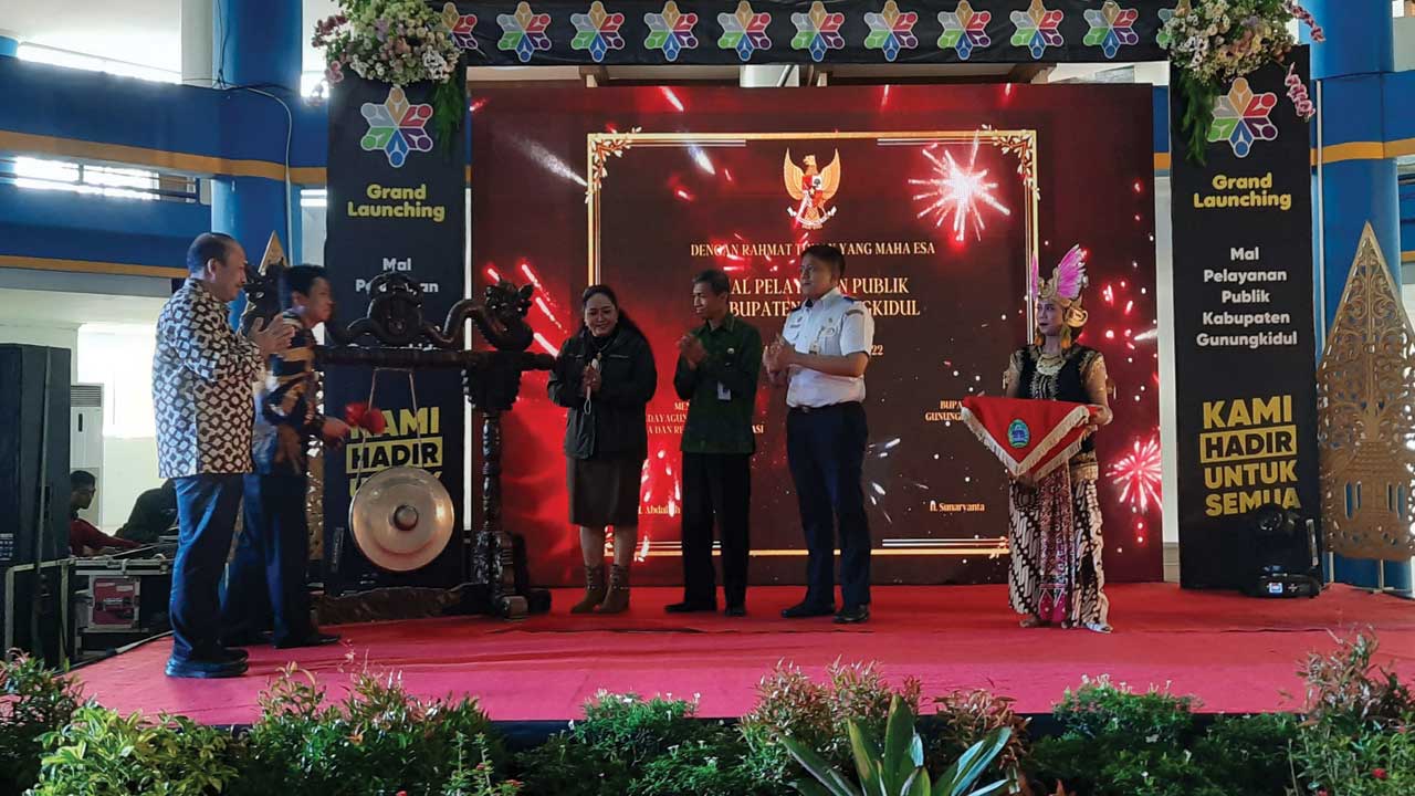 DIPERCEPAT - Grand Lounching Mall Pelayanan Publik (MPP) di Terminal Tipe A Selang, Wonosari kemarin (14/12).(GUNAWAN/RADAR JOGJA)
