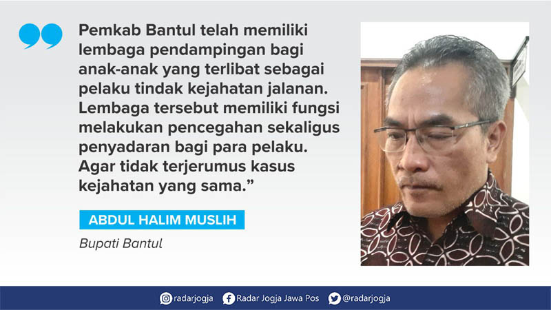 Bupati Bantul Abdul Halim Muslih mengatakan, upaya pencegahan itu tidak bisa dilakukan oleh pemerintah saja. Oleh karena itu, dia meminta agar orang tua dan masyarakat bisa turut berperan. (Foto: Iwan Nurwanto)