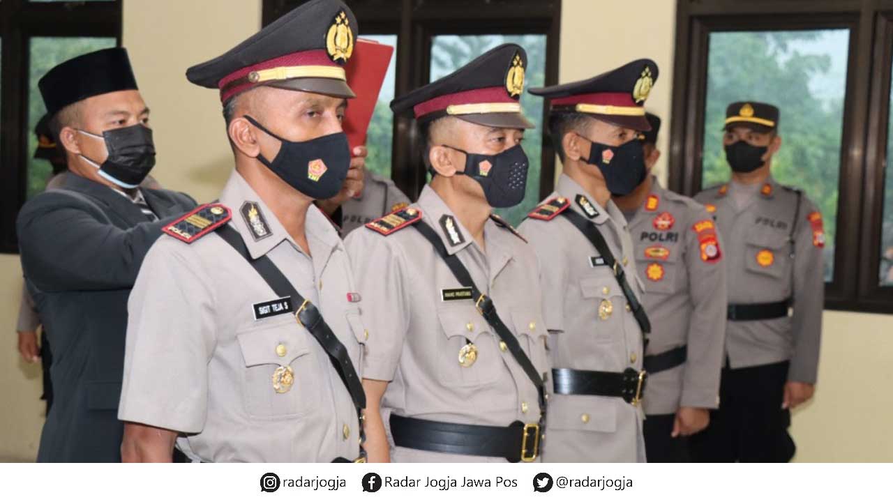 SELAMAT - Pelaksanaan kegiatan sertijab dilaksanakan di Aula Parama Satwika, Polres Gunungkidul belum lama ini.(Polres Gunungkidul)