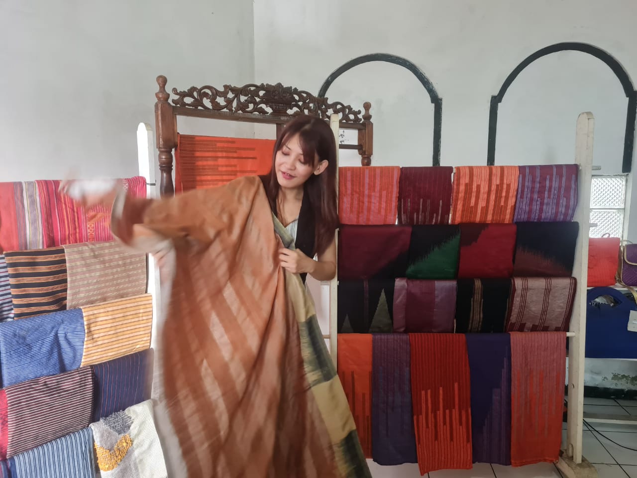 APIK : Lurik Ganjar produk UMKM kain lurik dari Klaten, Jawa Tengah. (ISTIMEWA)
