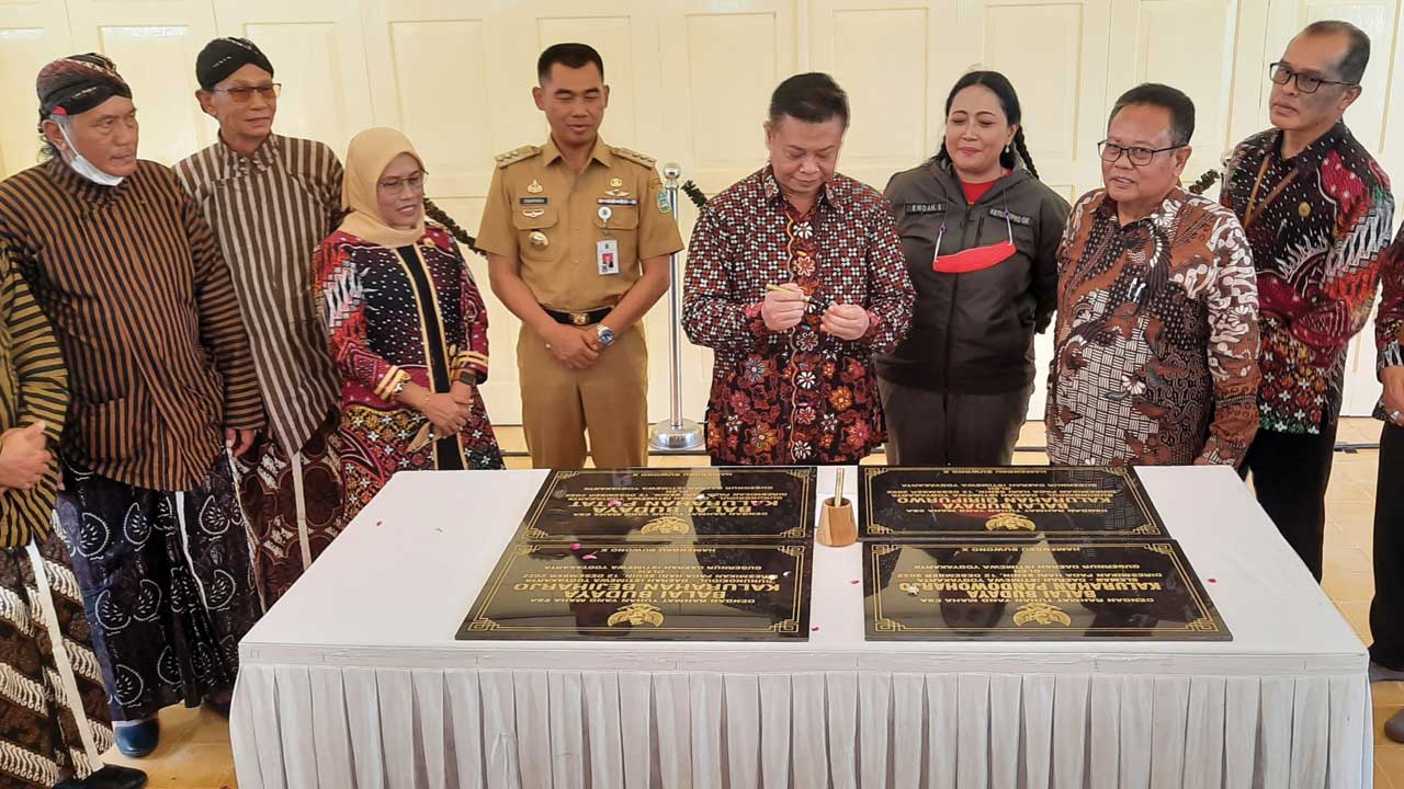 MANFAAT – Peresmian Gedung Balai Budaya kalurahan di Padukuhan Gumawang, Kalurahan Putat, Kapanewon Patuk Senin (12/12).(GUNAWAN/RADAR JOGJA)