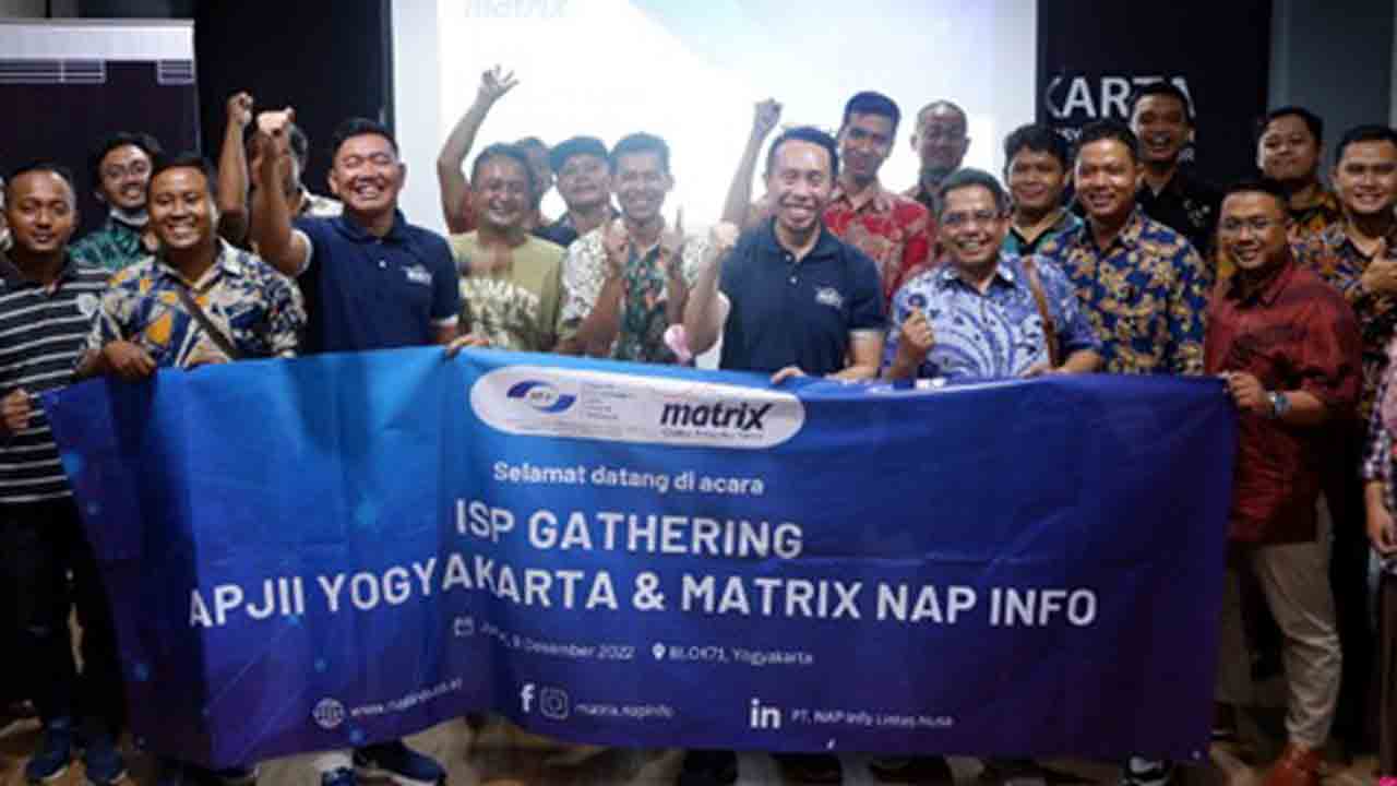ROADSHOW: PT NAP Info Lintas Nusa (Matrix NAP Info) menggelar kegiatan “Matrix Java Roadshow” bersama dengan rekan-rekan APJII di wilayah kerja Pulau Jawa. (MATRIX NAP INFO FOR RADAR JOGJA)