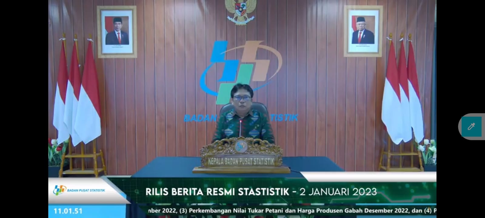 STABIL : Kepala BPS DIJ MArgo Yuwoono sebut inflasi pada Desember 2022 terkendali. (RADAR JOGJA)