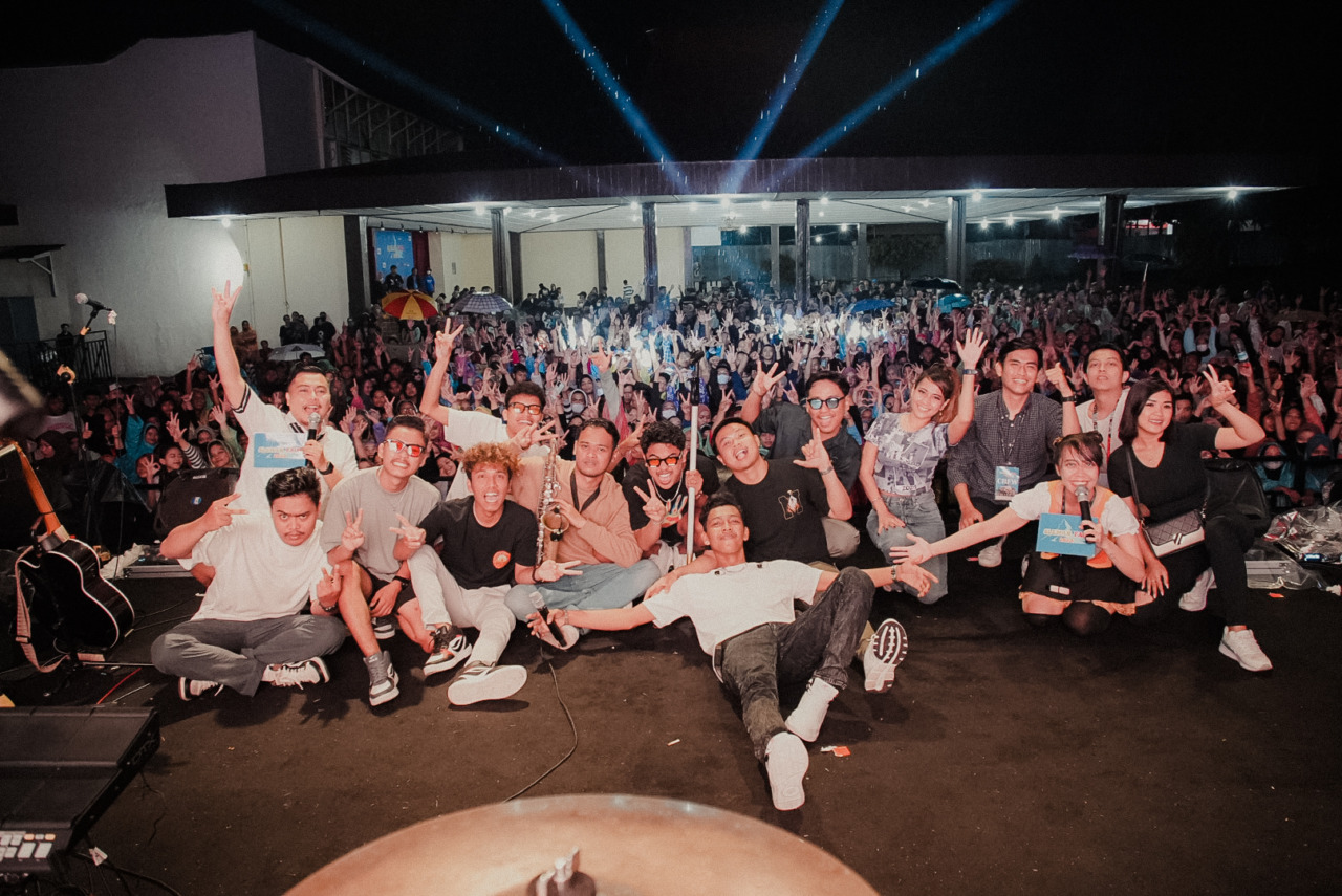 MERIAH : Aftershine membuka gelaran Sleman Fair 2023, Jumat malam (10/2). (ISTIMEWA)