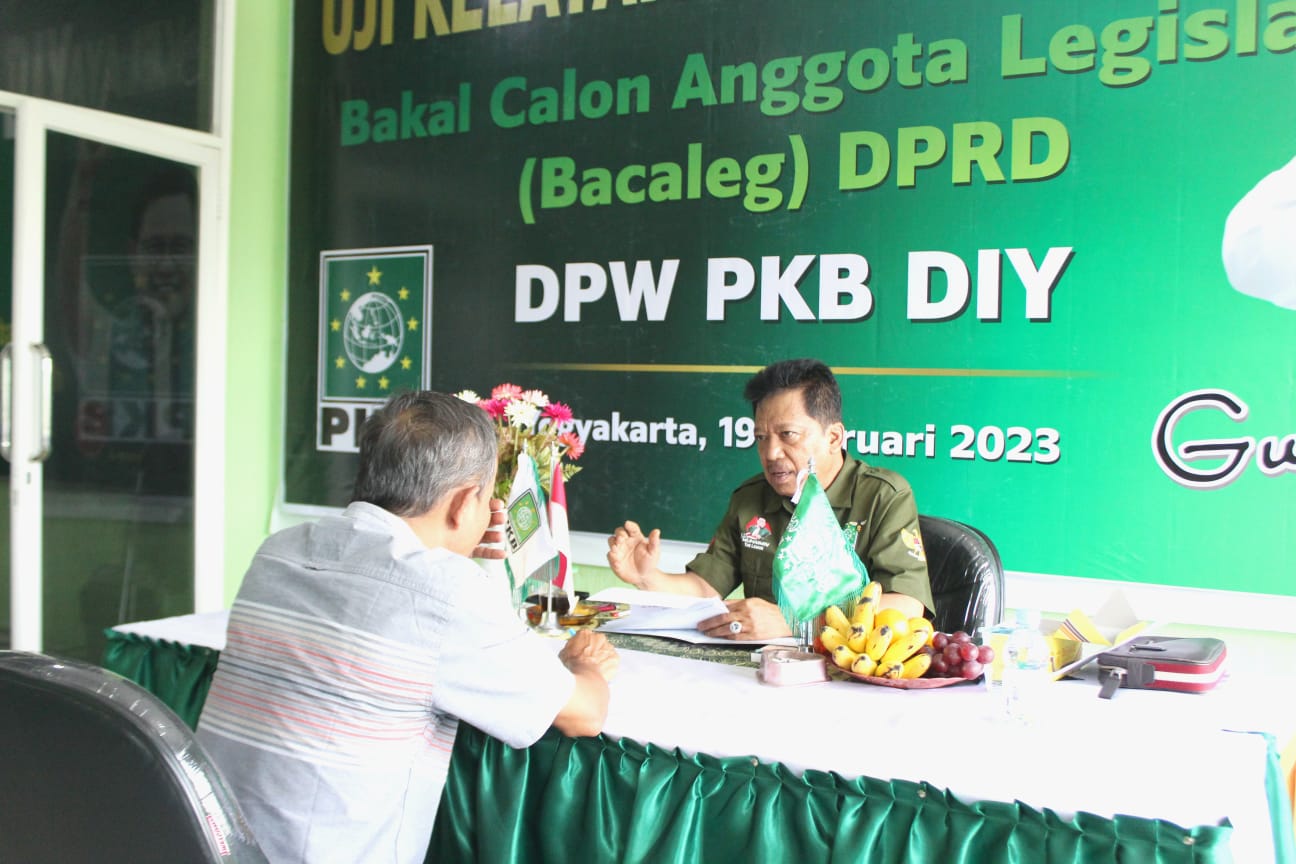 UJI : Dalam rangka persiapan pemilu dan pilpres 2024 DPW PKB DIY melaksanakan UKK bacaleg DPRD DIY. (ISTIMEWA)