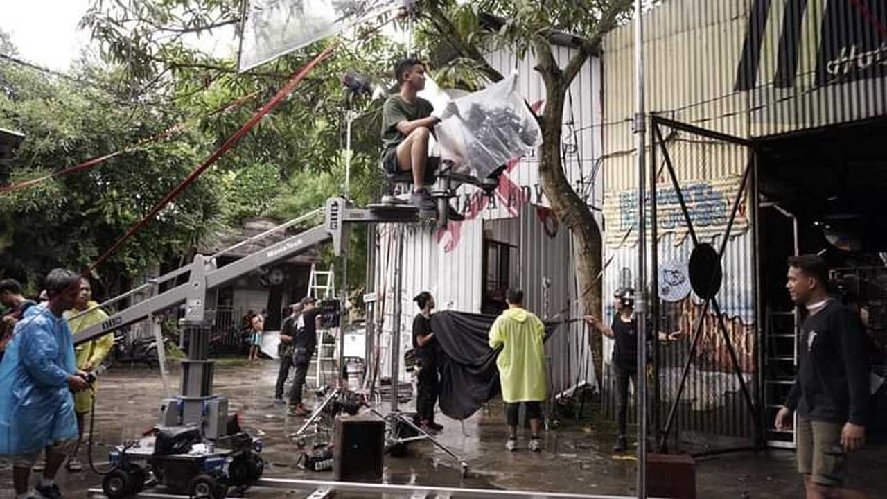 Proses syuting film Mendung Tanpo Udan yang mengambil lokasi di Kabupaten Bantul.(FACEBOOK PEMKAB BANTUL)