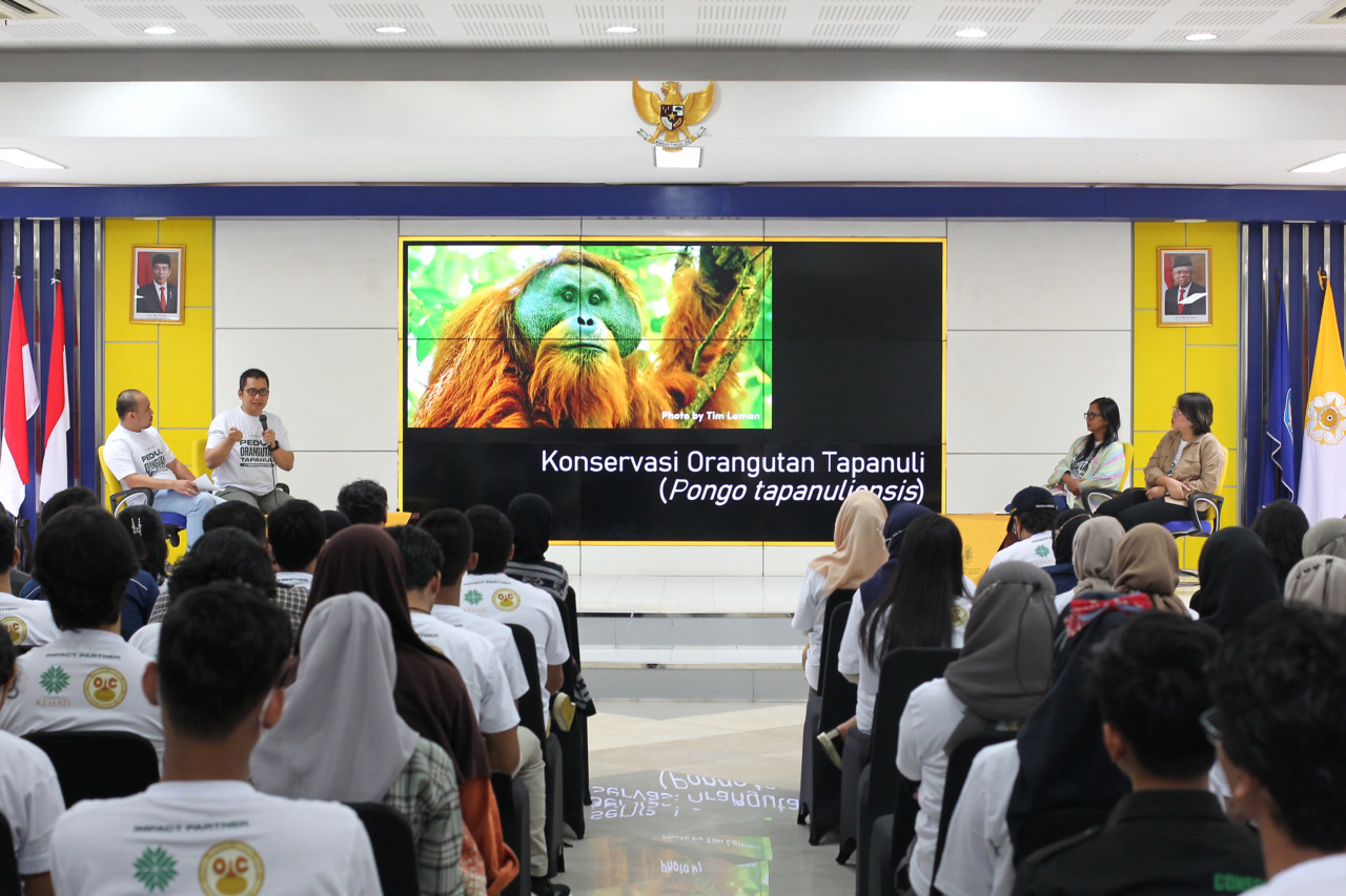 LESTARI : Kampanye Orangutan Tapanuli di UGM. (GUNTUR AGA/RADAR JOGJA)