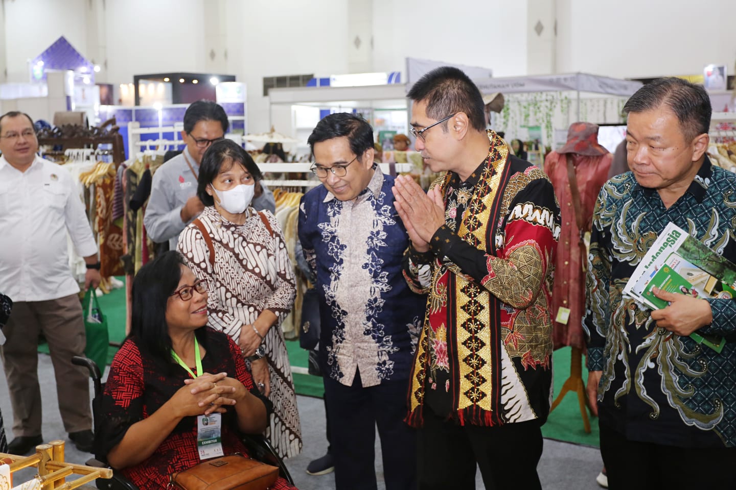 TAK PATAH ARANG : Stand milik Paguyuban UMKM Disabilitas pada gelaran Indogreen Forestry and Environment Expo 2023, Jumat (3/3). (ISTIMEWA)