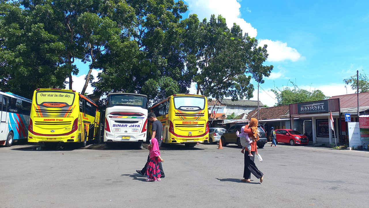 Ilustrasi mudik di Terminal Jombor, Sleman, Yogykarta tahun lalu.
