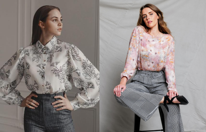 FOTO : Blouse corak motif memberikan kesan elegan dan feminim