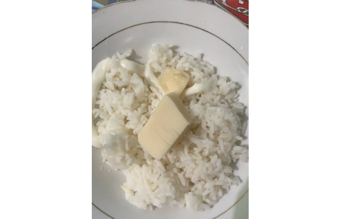 TAMPILAN : Nasi pake keju