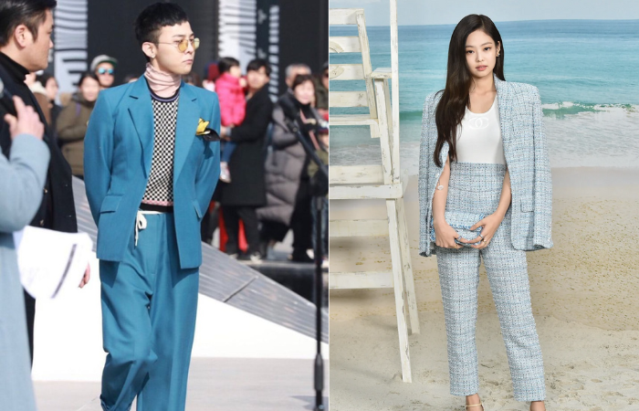 UNIK : Setelan fashion yang dikenakan G-dragon (kiri) dan Jennie Blackpink (kanan)
