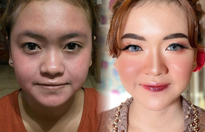 TRANSFORMASI : Gaya make up yang cantik dan flawless.