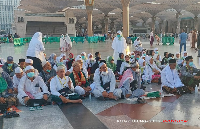 RAMPUNG: Ratusan jemaah haji Kota Blitar tuntas mengikuti ibadah haji. Mereka dijadwalkan pulang pada Jumat (7/7) besok.