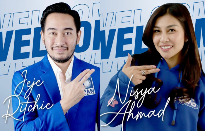 NYALEG: Jeje Govinda dan Nisya Ahmad nyaleg di partai PAN.