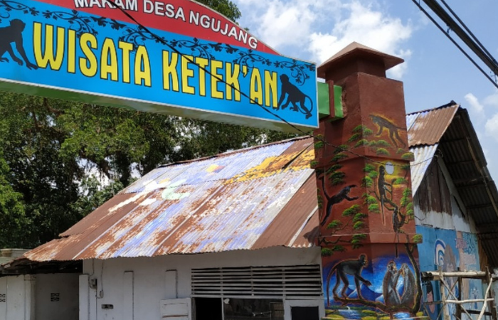 NGUJANG: Memiliki TPU yang bisa dijadikan tempat wisata sekaligus tempat tinggal kera Ngujang.