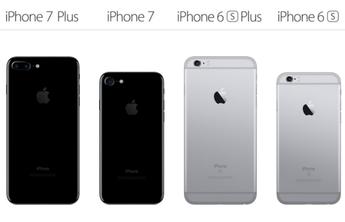 iPhone 7 series (kiri) dan iPhone 6 series (kanan)