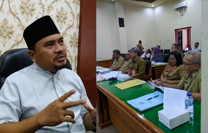 Kolase rapat Banggar DPRD Trenggalek dengan TAPD, Selasa 15 Agustus 2023.