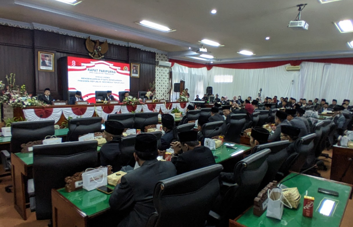 Suasana rapat paripurna DPRD Trenggalek.