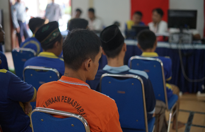 Para warga binaan di Lapas Tulungagung