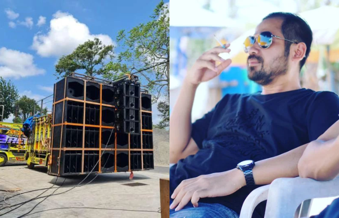 Brewog Audio dari Blitar (kiri) dan Pemilik Brewog Audio, Mas Bre (kanan)