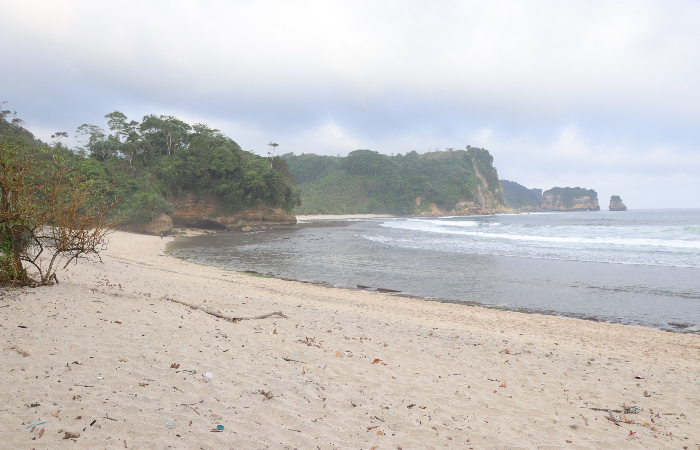 LESTARI: Suasana Pantai Sanggar di Desa Jengglungharjo, Kecamatan Tanggunggunung, Tulungagung yang masih alami.