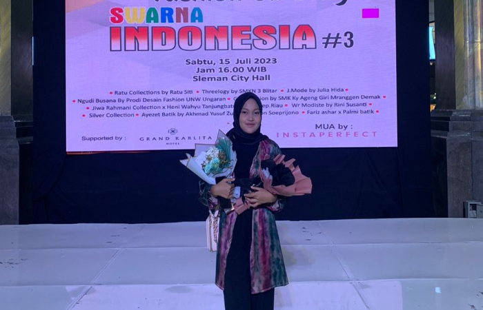 TELADAN: Kunti Kusuma Wardani Wahyu Jati geluti dunia fashion dan meraih banyak penghargaan.