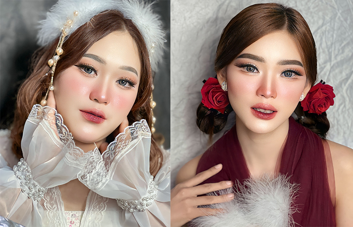 Menawan : Look makeup Barbie korea di Angelia makeup bisa tahan lama dan membuat wajah tampil cantik mempesona.