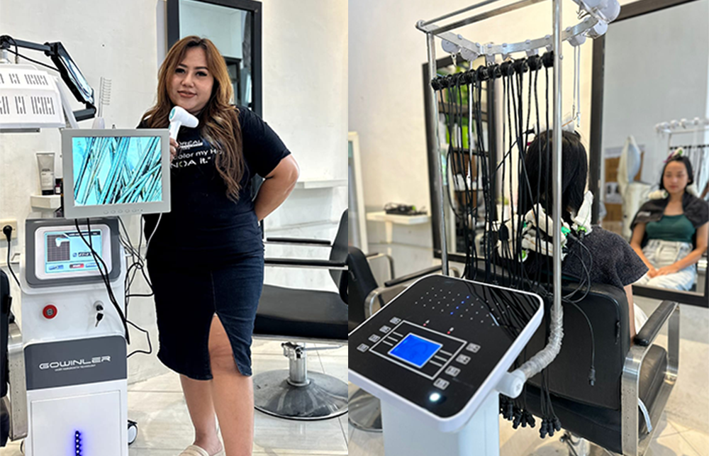 CANGGIH : Maneka Salon juga menjadi salon pertama di Trenggalek yang memakai alat profesional berstandar internasional, dari brand berkualitas.