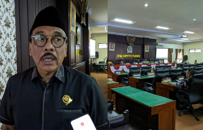 Pimpinan Rapat Banggar-TAPD Samsul Anam menyampaikan pembahasan RAPBD 2024 di dua BUMD Trenggalek.