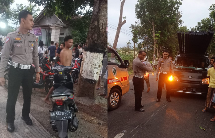 Olah TKP kecelakaan yang terjadi di Ngantru, Kabupaten Tulungagung, Senin (20/11/2023) sekitar pukul 17.00 WIB.