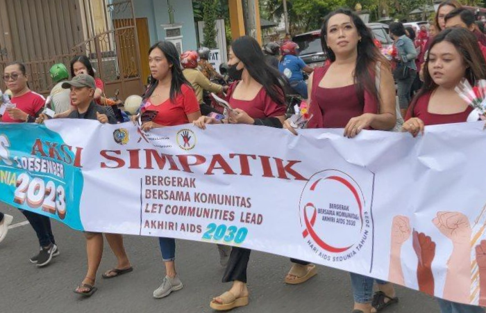 Aksi simpatik menanggulangi kasus HIV/AIDs di Kabupaten Tulungagung.