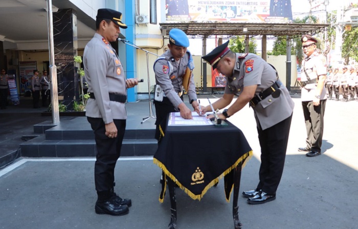 Kapolres Tulungagung pimpin sertijab kasat Intelkam dan sejumlah Kapolsek